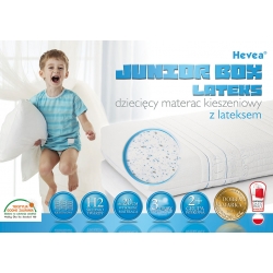 MATERAC KIESZENIOWY HEVEA JUNIOR BOX LATEKS 200x90