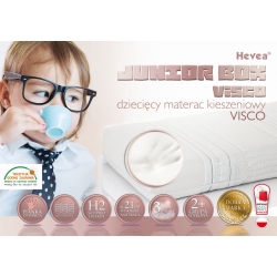 MATERAC KIESZENIOWY HEVEA JUNIOR BOX VISCO 160x80